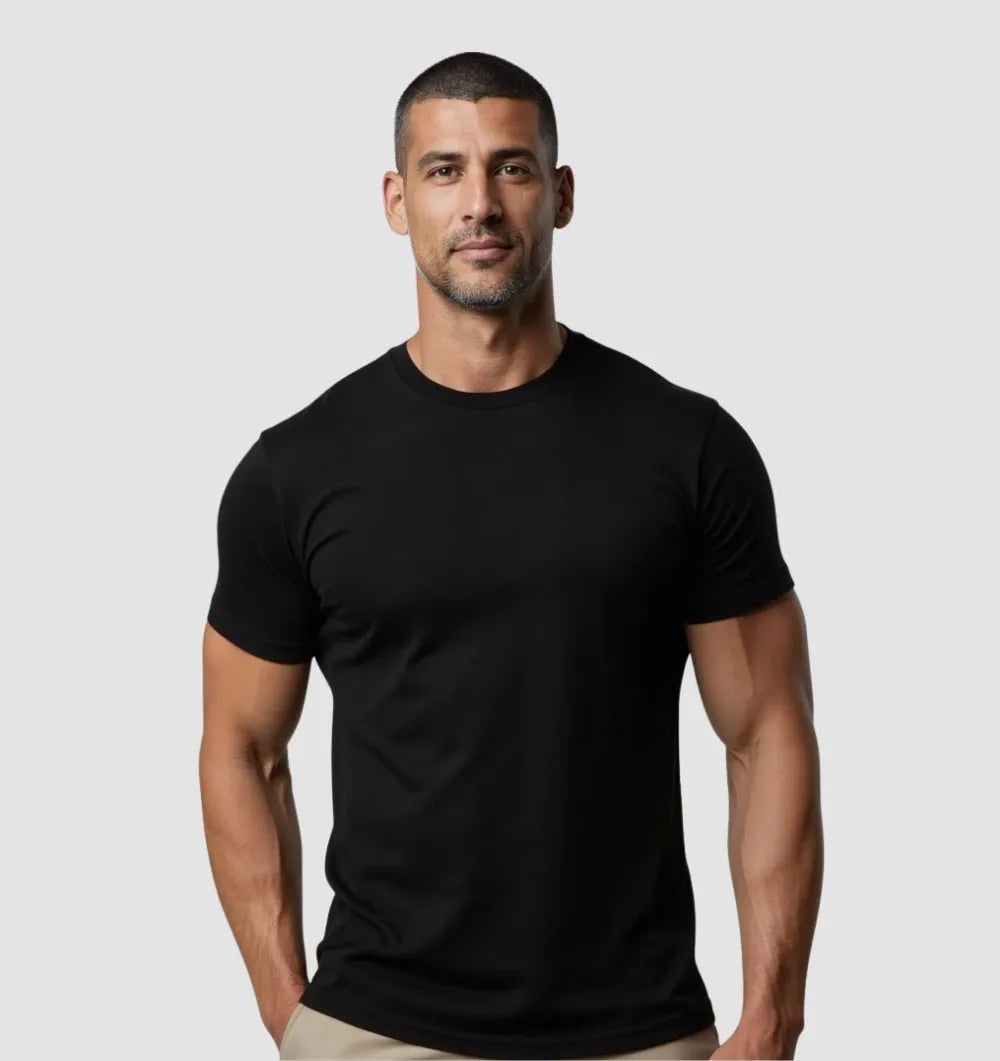 BLACK CREW NECK