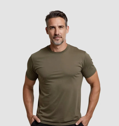 KHAKI CREW NECK