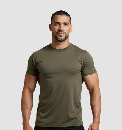 KHAKI CREW NECK