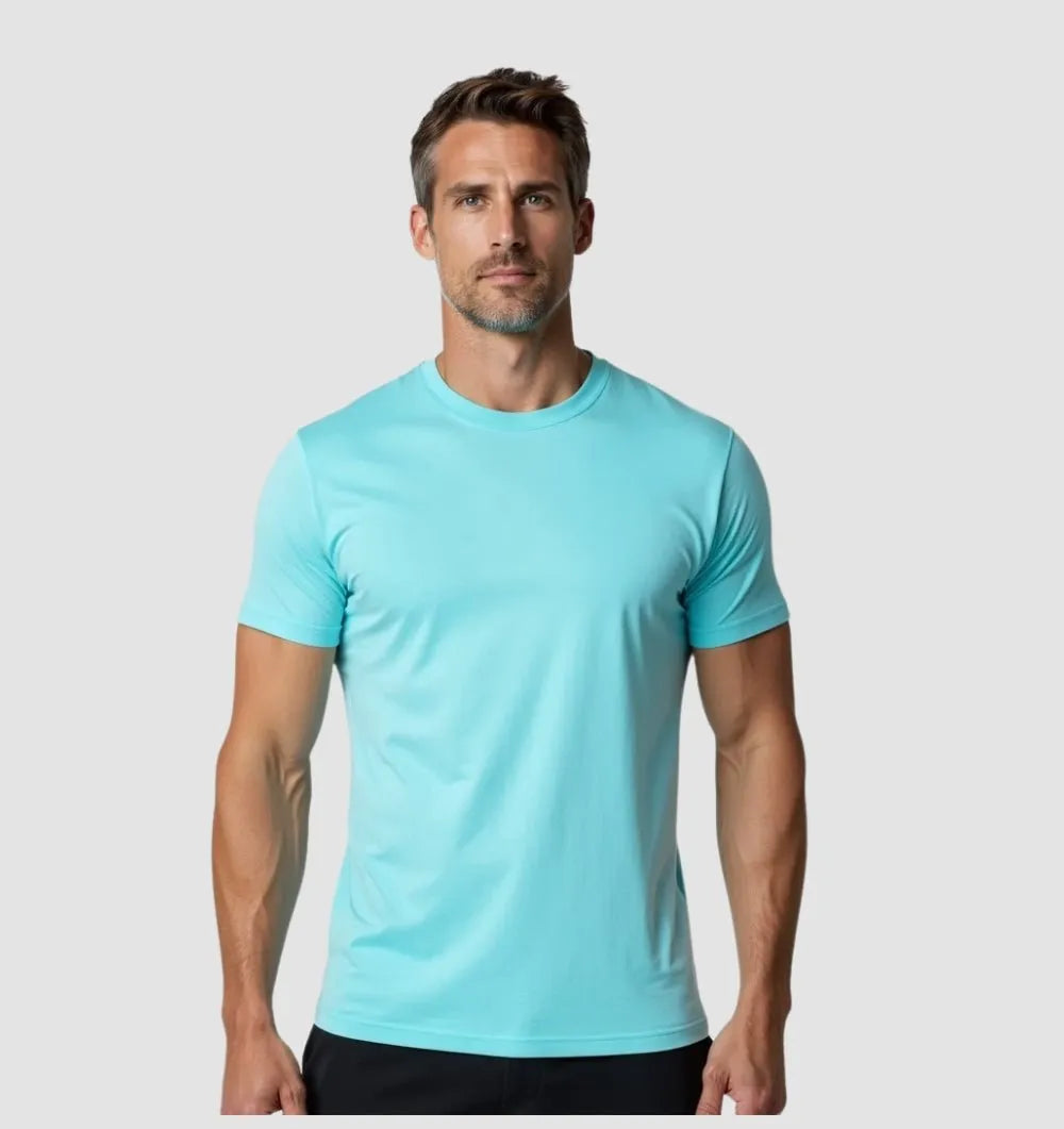 TURQUOISE BLUE CREW NECK
