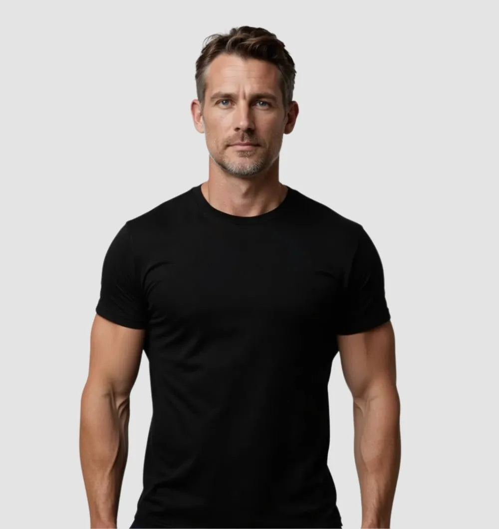 BLACK CREW NECK