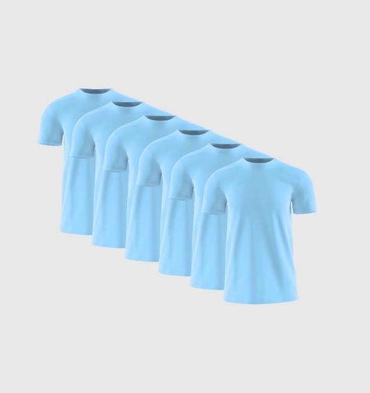Pack of 6 - Sky Blue