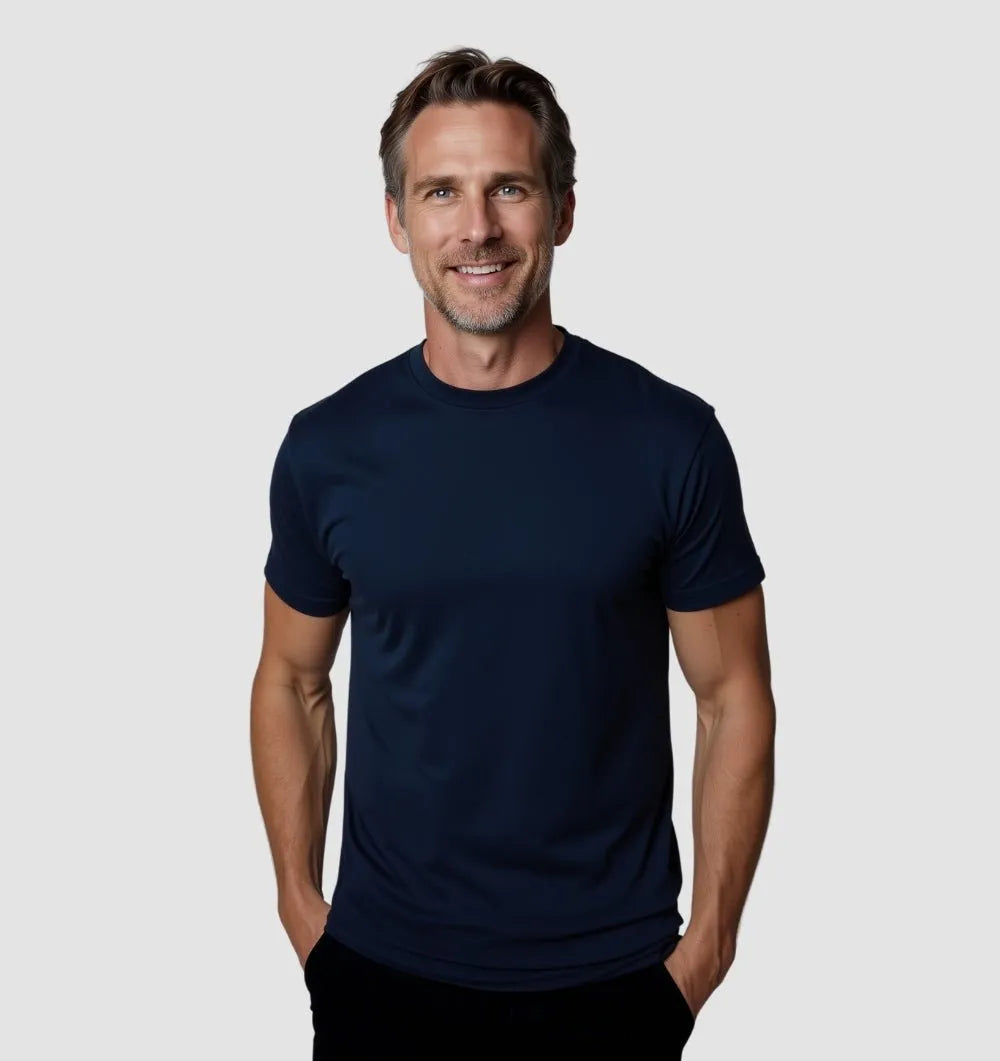NAVY BLUE CREW NECK